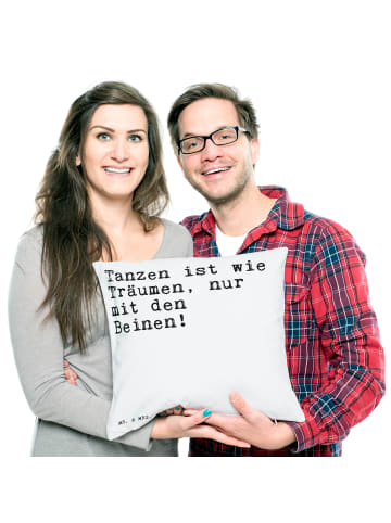 Mr. & Mrs. Panda Sitzkissen Tanzen ist wie Träumen,... mit Spruch in Weiß