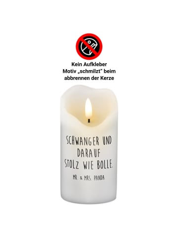 Mr. & Mrs. Panda Trauerkerze Avocado Schwangerschaft mit Spruch in Weiß