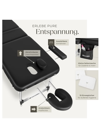 tectake 3 Zonen Kosmetikliege mit 5cm Polsterung und Aluminiumgestell