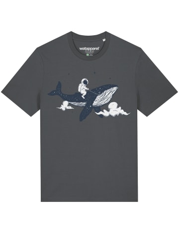 wat? Apparel T-Shirt Spacewhale in Grau