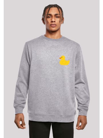 F4NT4STIC Sweatshirt Yellow Rubber Duck CREWNECK in grau meliert
