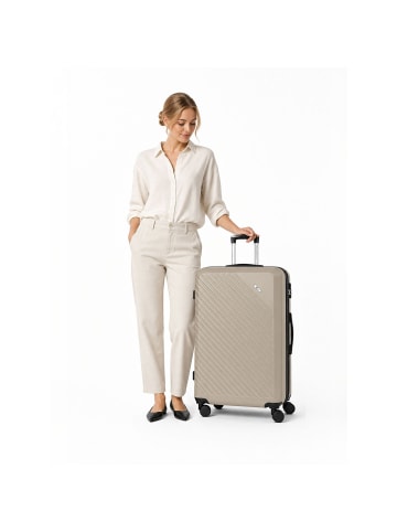 Check.In Paradise 2.0 4 Rollen Trolley L 78 cm mit Dehnfalte in eggshell