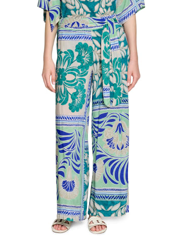 CARTOON Palazzo-Hose mit Gummizug in Green/Blue