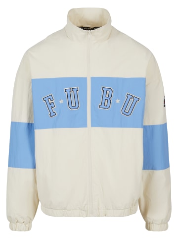 FUBU Track Jacket in creme/light blue