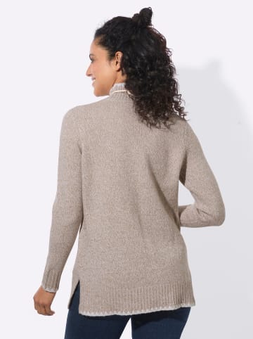 WITT WEIDEN Long-Pullover in sesam-meliert
