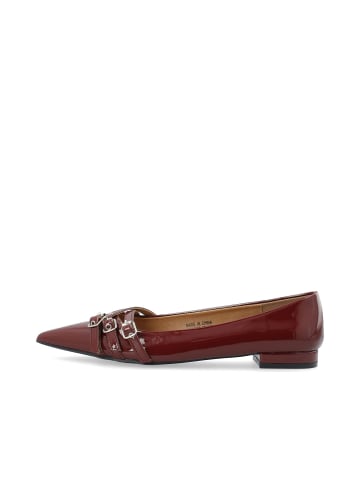 Bianco Ballerinas in Burgundy