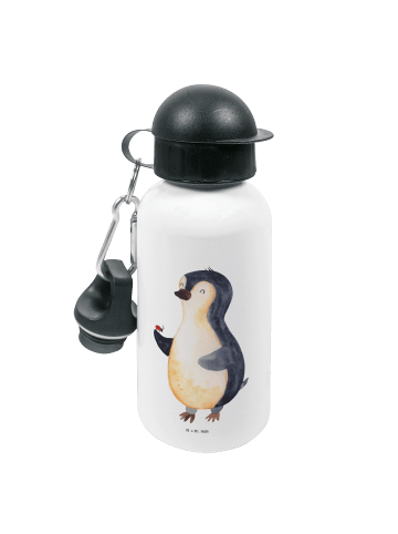 Mr. & Mrs. Panda Kindertrinkflasche Pinguin Marienkäfer ohne Spruch in Weiß