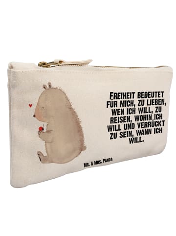 Mr. & Mrs. Panda Pouch Bär Marienkäfer mit Spruch in Weiß