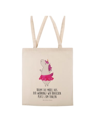 Mr. & Mrs. Panda schulterbeutel Einhorn Ballerina mit Spruch in Creme