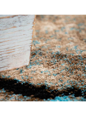 KADIMA DESIGN Teppich Kurzflor Rauten Wohnzimmer in Beige