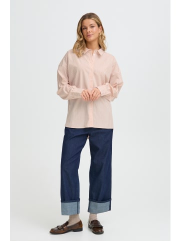 Fransa Langarm FRZASHIRT Loose fit in ROSE SMOKE WHITE STRIPE