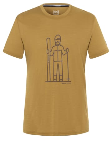 super.natural Merino T-Shirt in gelb