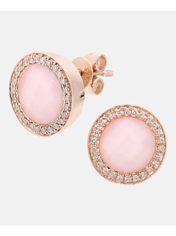 Diamant L'éternel Ohrstecker aus 375 Roségold mit Diamant mit Opal