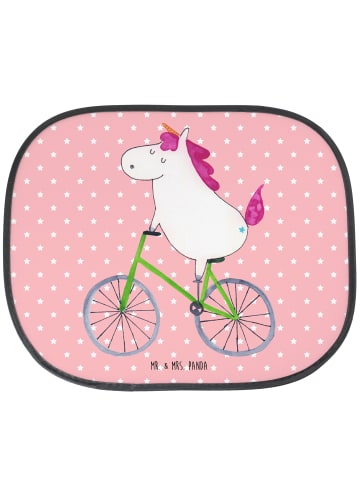 Mr. & Mrs. Panda auto hitzeschutz Einhorn Radfahrer ohne Spruch in Rot Pastell