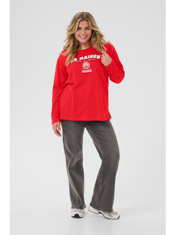 KAFFE curve Sweatshirt KCberla Loose fit in True Red