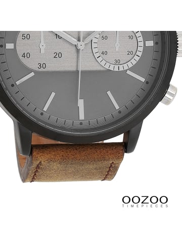 Oozoo Analog-Armbanduhr Oozoo Timepieces braun extra groß (ca. 50mm)