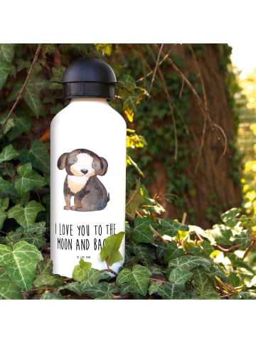 Mr. & Mrs. Panda Kindertrinkflasche Hund Entspannen mit Spruch in Weiß