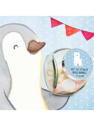 Mr. & Mrs. Panda keksglas Eisbär Faul mit Spruch in Blau Pastell