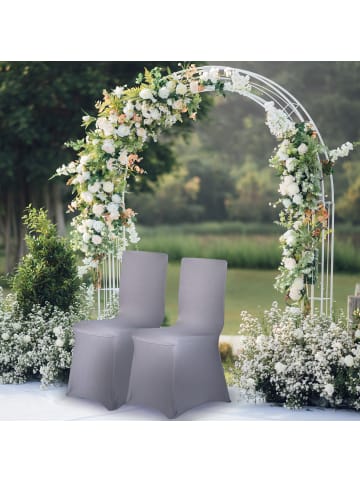 relaxdays 12 x Stuhlhussen in Anthrazit