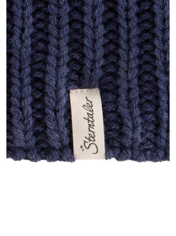 Sterntaler Strick-Schlauchschal uni in marineblau