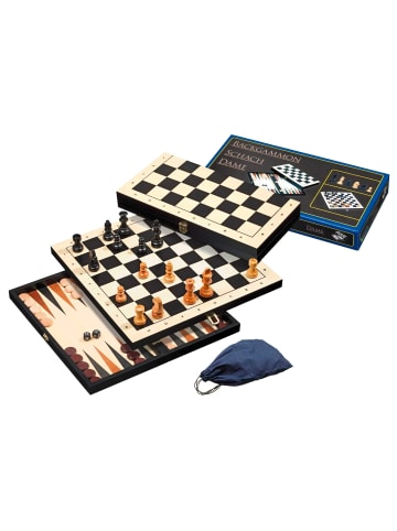 Philos 2514 - Schach Backgammon Dame Set, Feld 44 - Ab 6 Jahren