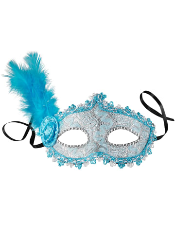 tectake Elegante Halbmaske in Einheitsgröße, blau