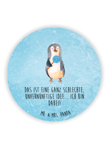 Mr. & Mrs. Panda magnet Pinguin Lolli mit Spruch in Eisblau