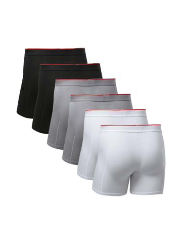 DANISH ENDURANCE Boxershorts Bamboo Trunks w/ fly in black/grey/white