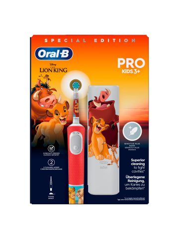 Oral-B Elektrische Kinderzahnbürste "Vitality Pro Kids König der Löwen"+ Reiseetui