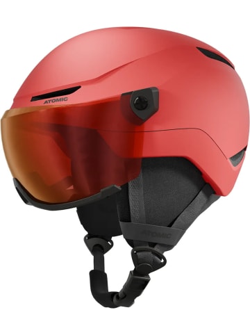 Atomic Skihelm mit Visier in rot