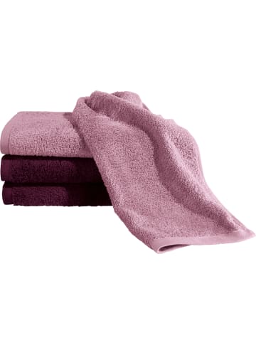 Erwin Müller Frottier Gästetuch 4er-Pack Bühl in altrosa/beere