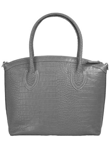 Cluty Handtasche echt Leder in grau