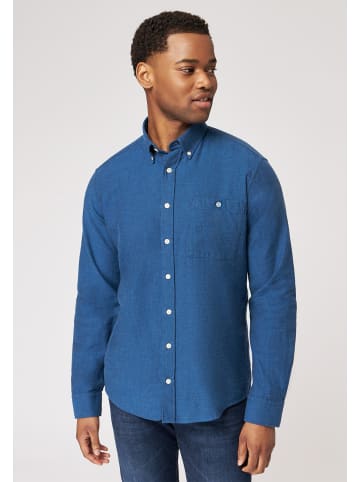 Roy Robson Langarmhemd Regular Fit mit Button Down Kragen in BLAU