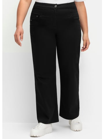 sheego High-waist-Jeans in schwarz