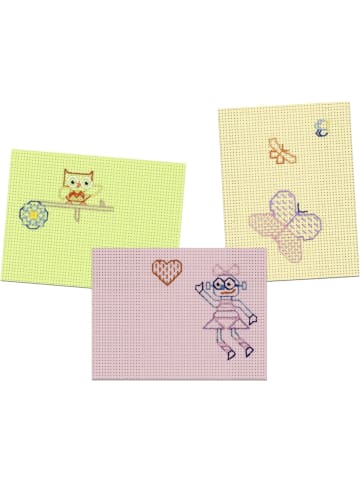 Buntpapierfabrik Ludwig Bähr Stickkarton 'Pastell' 23x23cm 300g/qm Packung mit 10 Blatt 10 Farben sortiert