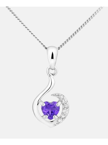 Diamant L'éternel Halskette aus 375 Weißgold mit 0.25 Karat Diamant mit Amethyst