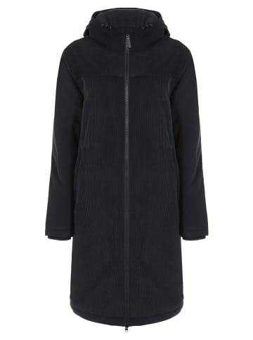 elkline Cord Wintermantel Dublin lang oversize in anthra - black