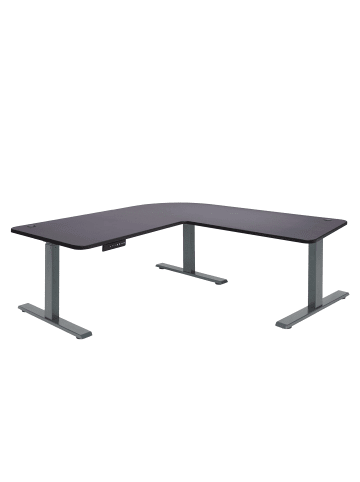 MCW Eck-Schreibtisch D40, Schwarz, anthrazit-grau