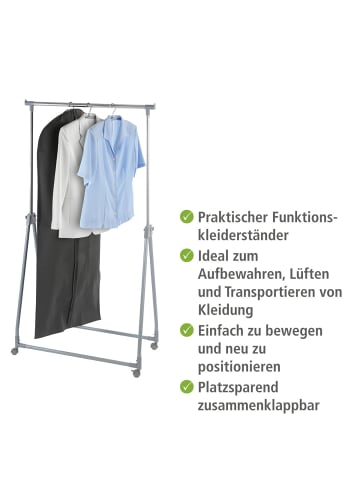 Wenko Kleiderständer klappbar in Chrom, Grau, Grau