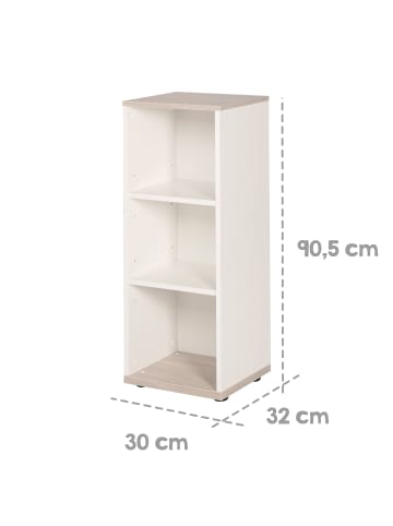 roba Seitenregal Moritz Weiß/Luna Elm fürs Baby- & Kinderzimmer