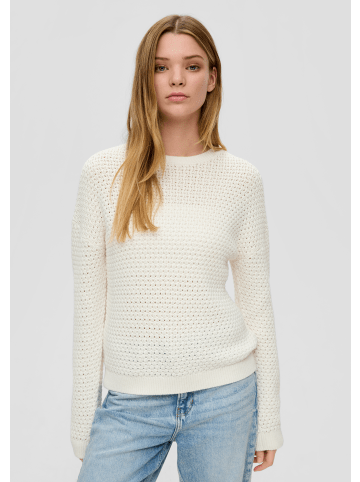 QS Strickpullover langarm in Creme