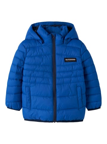 name it Wasser- und winddichte Winterjacke mit Kapuze und Reißverschluss in Blau