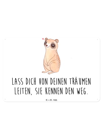 Mr. & Mrs. Panda Schild Plumplori Glücklich mit Spruch in Weiß