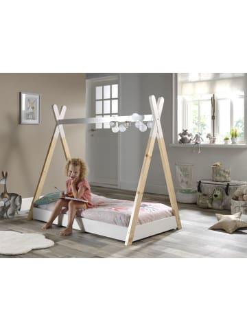 58 aufm Kessel TIPI Karyn 146x131x84 aus Massivholz in Weiß/Natur