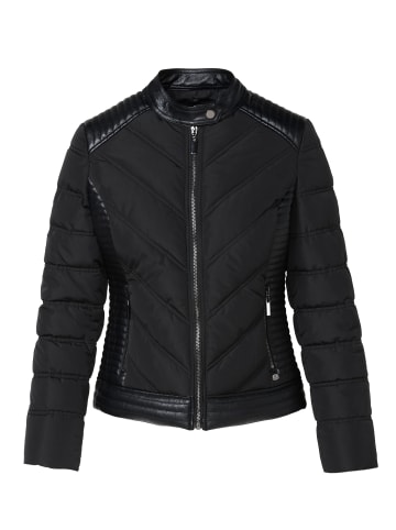 KOROSHI Padded biker jacket women in SCHWARZ