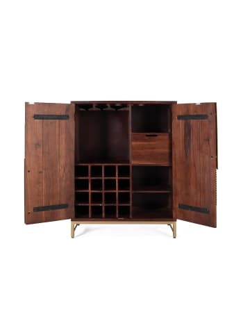 Giner y Colomer Barmöbel aus Mangoholz und Metall in Brown