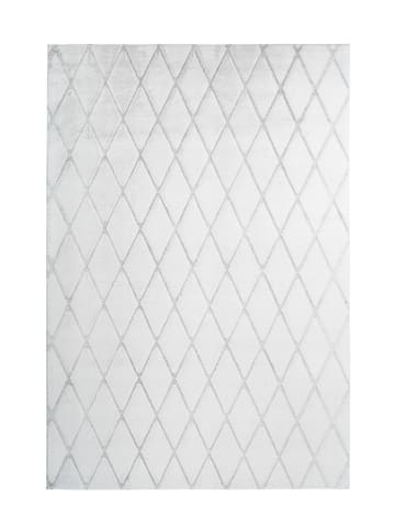 Teppich Boss Kurzflor Teppich Viktor 225 - Weiß / Graublau