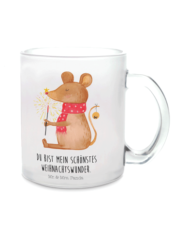 Mr. & Mrs. Panda Tasse Maus Weihnachten mit Spruch in Transparent