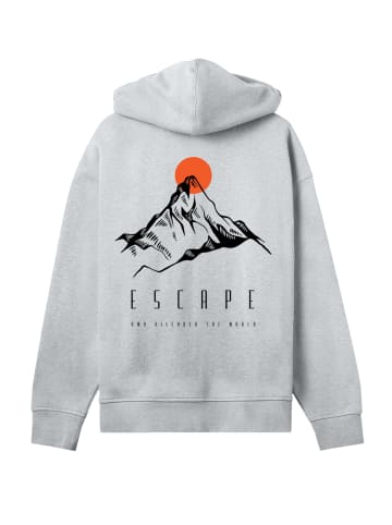 F4NT4STIC Hoodie Escape Discover the World Mountain in grau meliert