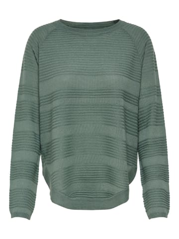 ONLY Dünner Strick Pullover Langarm Stretch Sweater Basic ONLCAVIAR in Grün